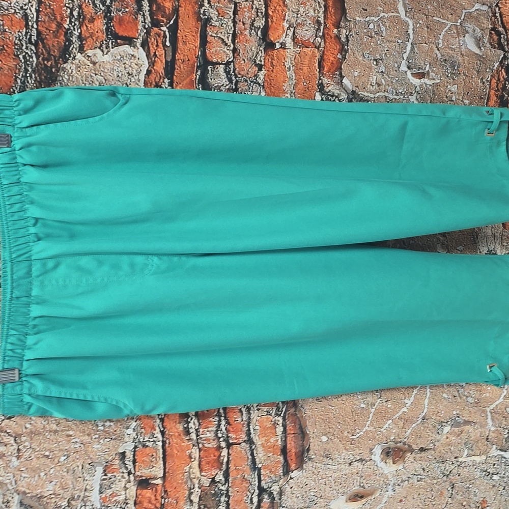 Allison Daley Green Cropped Pants, Sz 14P